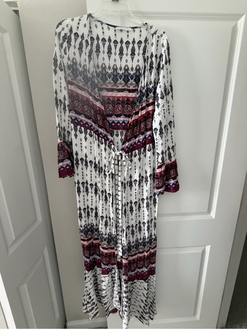 R.Vivimos Vintage Print Bohemian Cotton Maxi  Dress/Kimono.